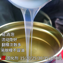 15-40度半透明液体翻模硅胶RTV2石膏树脂工艺品工业模具硅胶原料