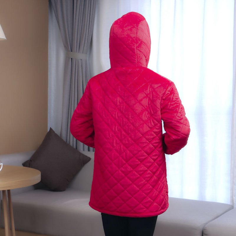 冬季三层加绒夹棉加厚保暖棉衣罩衣女士长袖工作服棉服棉袄外套