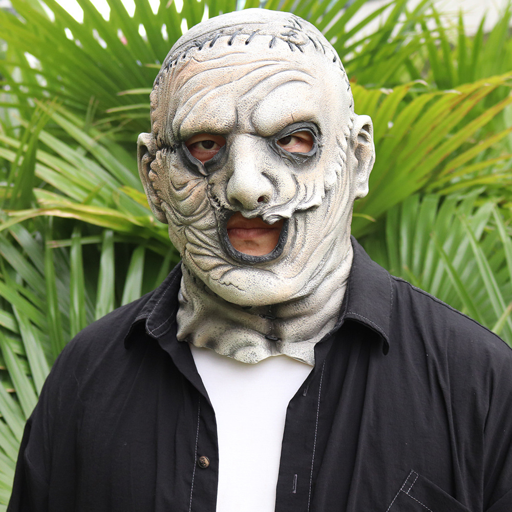 2022万圣节恐怖面具德州电锯杀人狂面具电锯狂人影视道具乳胶面具