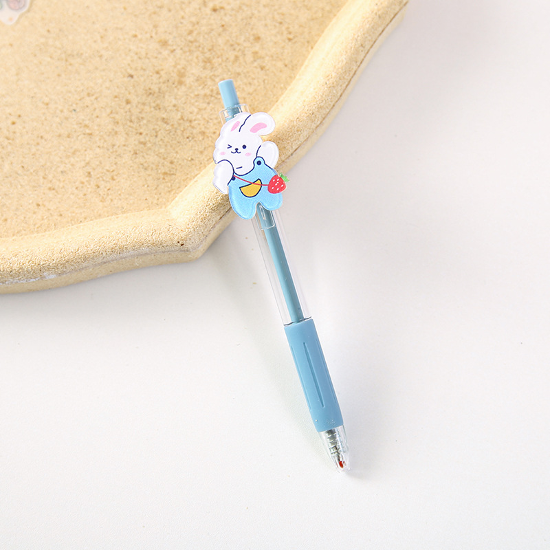 Lovely Soft Cute Press Gel Pen Student 0.5 Ball Pen Morandi Japanese Cartoon Ins Press-Type Signature Pen