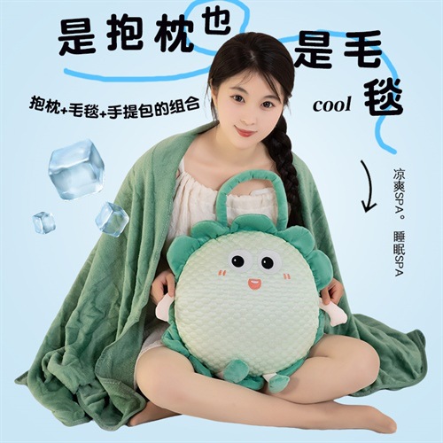 太阳花抱枕被子两用车载车用靠枕办公室靠垫午睡枕头毯子二合一女