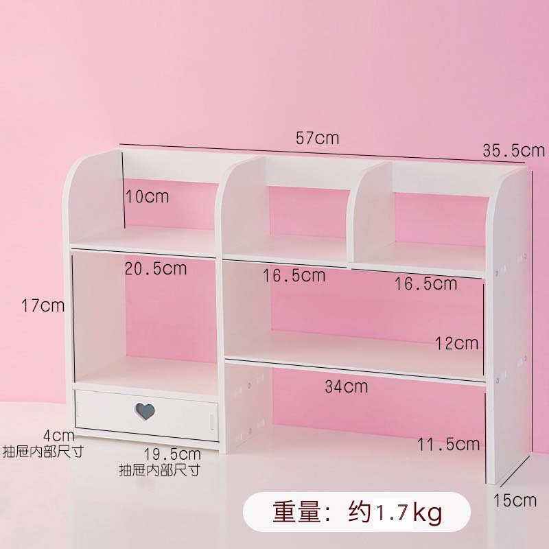 Student Dormitory Movable Desk Storage Rack Desk Drawer Multi-Layer Book Desktop Bookshelf Storage Rack