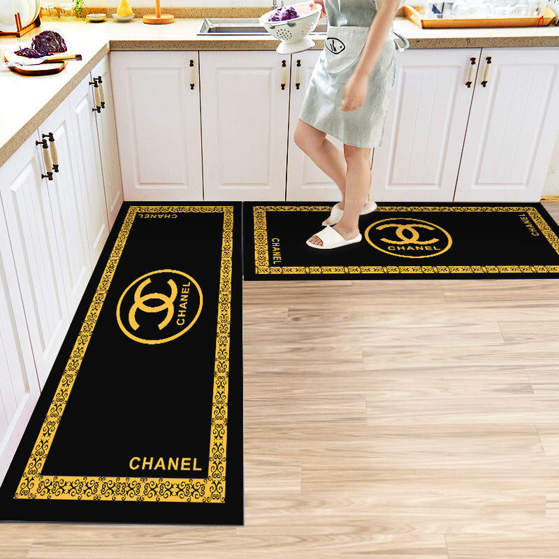 Rectangular Fashion Brand Ins Internet Celebrity Kitchen Mat Carpet Mats Non-Slip Mat Long Mat Set