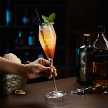 欧式水晶香槟杯酒吧创意起泡酒高脚杯套装礼盒家用轻奢鸡尾酒杯
