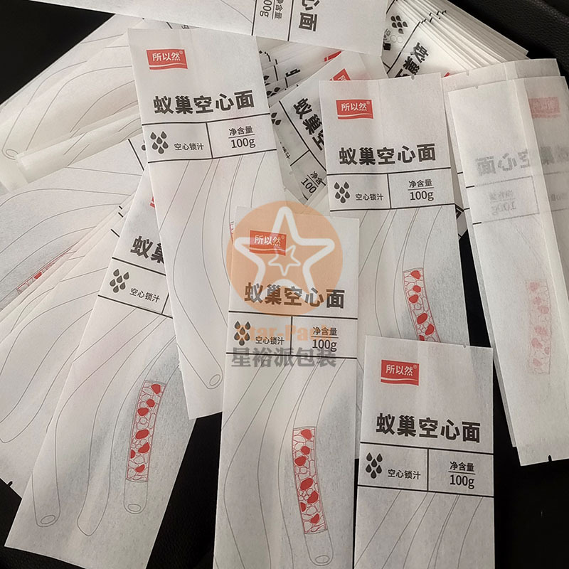 热销爆款新材料防潮所以然挂面包装袋 日本特种纸环保面条纸塑袋