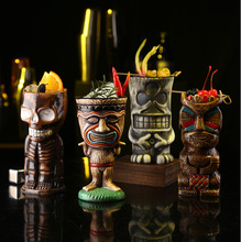创意陶瓷杯TIKI杯酒吧扑克牌巫医神像夏威夷鸡尾酒杯个性创意酒杯