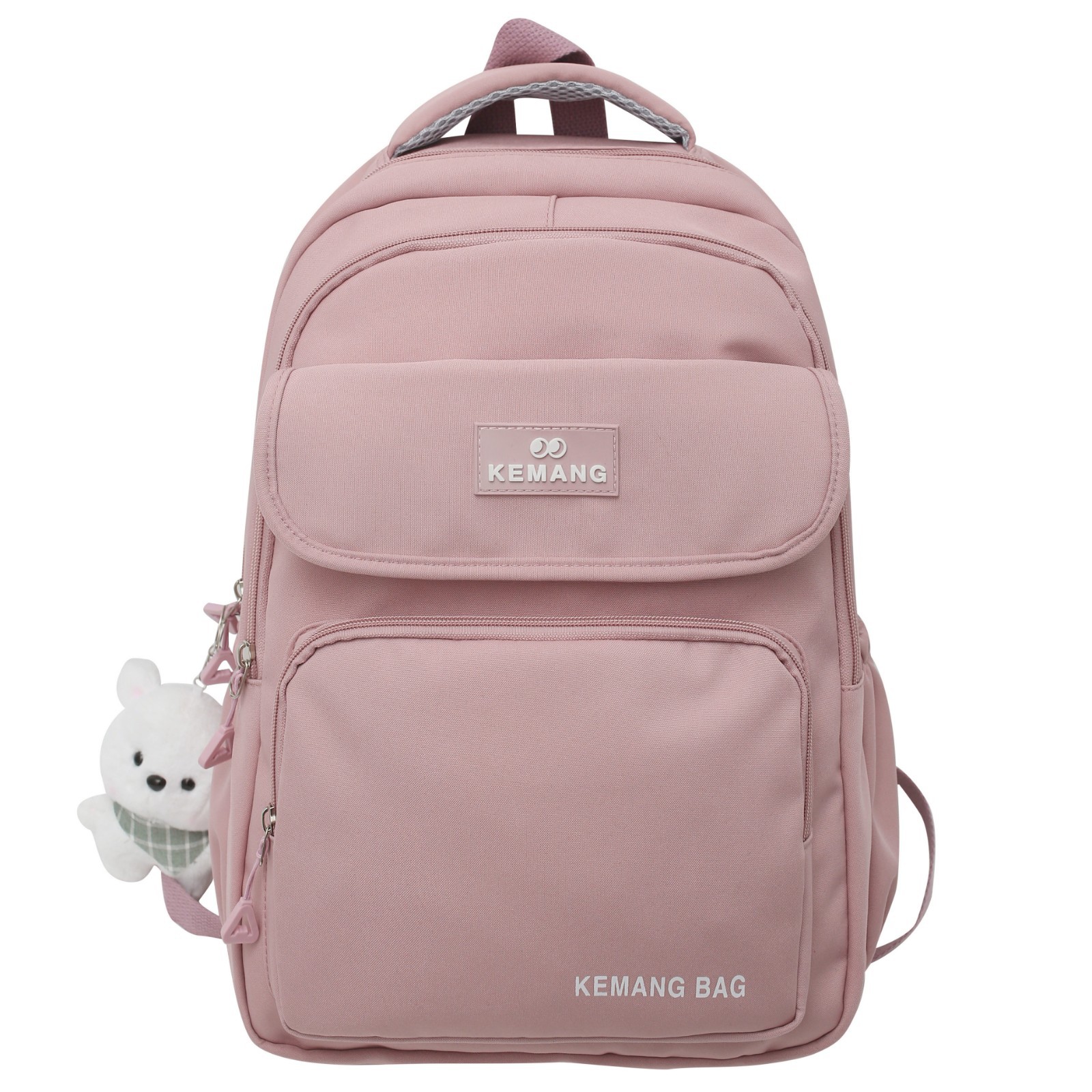 New Solid Color Fashion Backpack Men's and Women's Early High School Student Schoolbag Outdoor Backpack