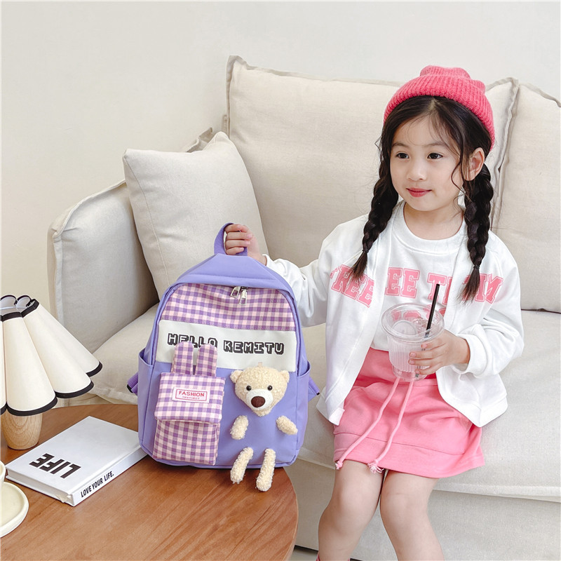 2023 New Cute Fashion Doll Children Backpack Boys and Girls Student Kindergarten Backpack Trendy Child Backpack