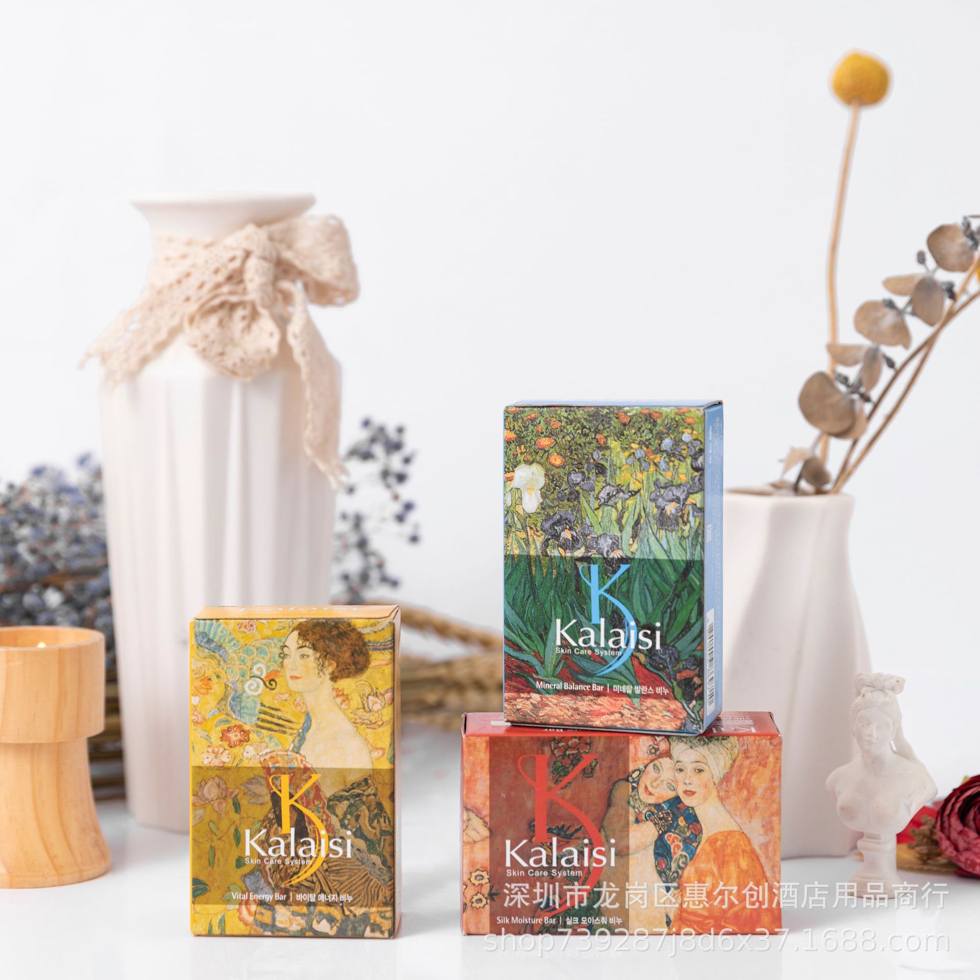 正品韩国爱敬卡莱丝香皂kalaisi名画香水皂卡莱丝伴手礼香皂100g