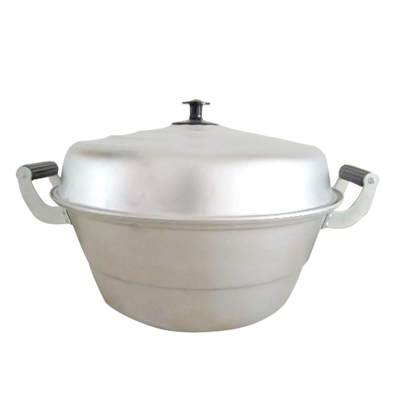 批发铝锅蒸锅老式家用加厚铸铝生熟铝制小汤锅双耳大号双层煤气灶