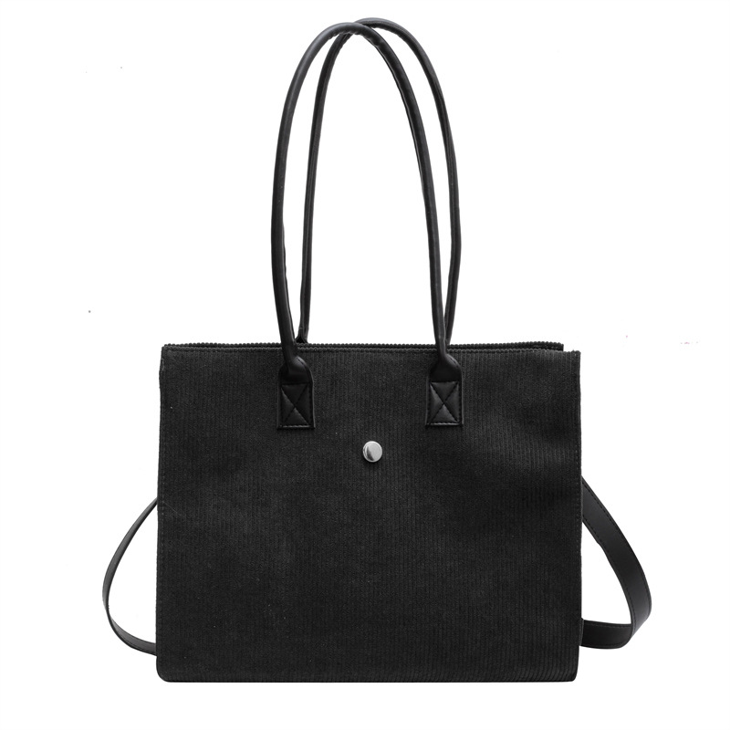 Korean New Corduroy Cross-Body Bag Large Capacity Portable Shoulder Bag Tote Bag Casual Briefcase Factory Direct Sales