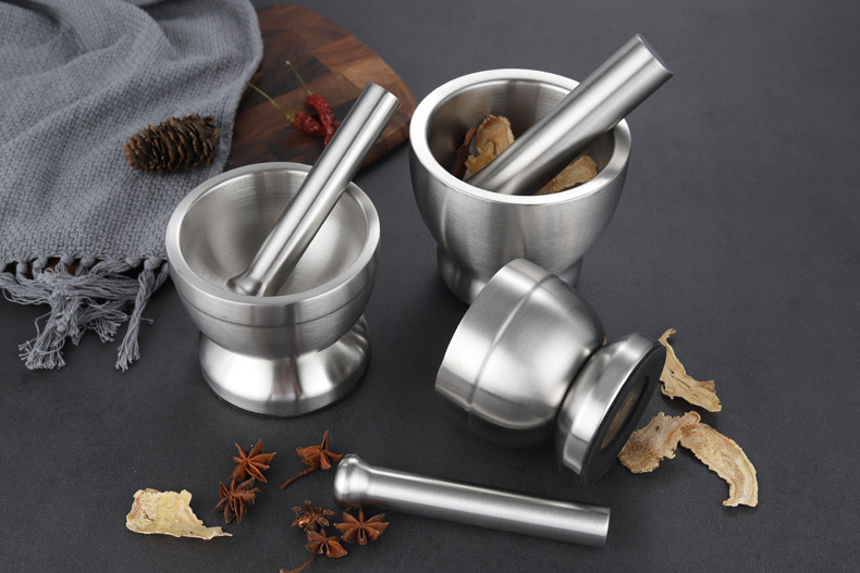 304不锈钢捣蒜盅捣药盅捣碎器研磨钵蒜钵捣药罐-阿里巴巴