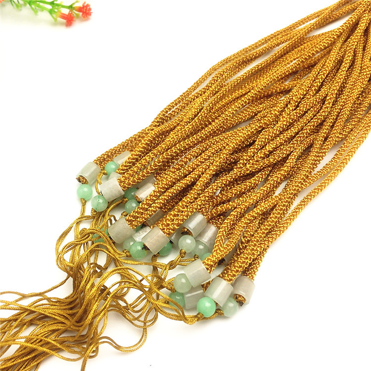 四会批发工艺品 礼品编织玉石 翡翠蜜蜡项链绳子挂脖吊坠皮绳粗绳