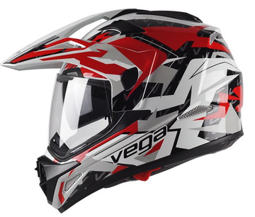 美国vega摩托车头盔双镜片公路越野拉力全盔机车长途摩旅男女四季