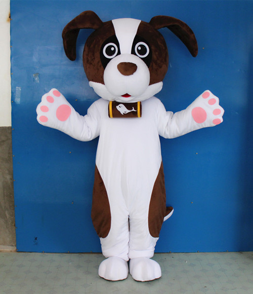 小花狗卡通动物毛绒真人穿戴行走表演活动道具旺财狗衣服人偶服装