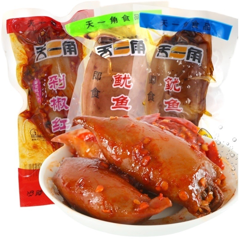 天一角鱿鱼仔香辣烧烤原味即食海味零食温州特产