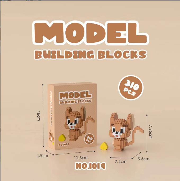 Small Particle Assembly Building Blocks Strawberry Bear Disney Puzzle Compatible Lego Toys Children's Puzzle Cartoon Model