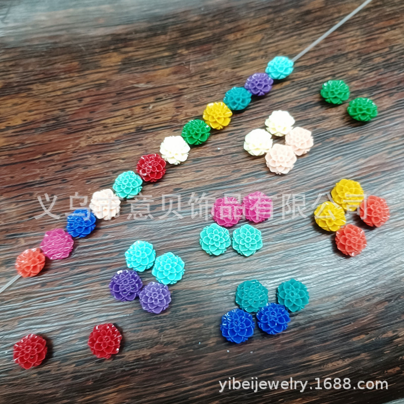 Candy Color Lotus Beads 10mm Synthetic Shell Powder Embossed DIY Hand Necklace Spacer Beads Craft Ornament Accessories Wholesale