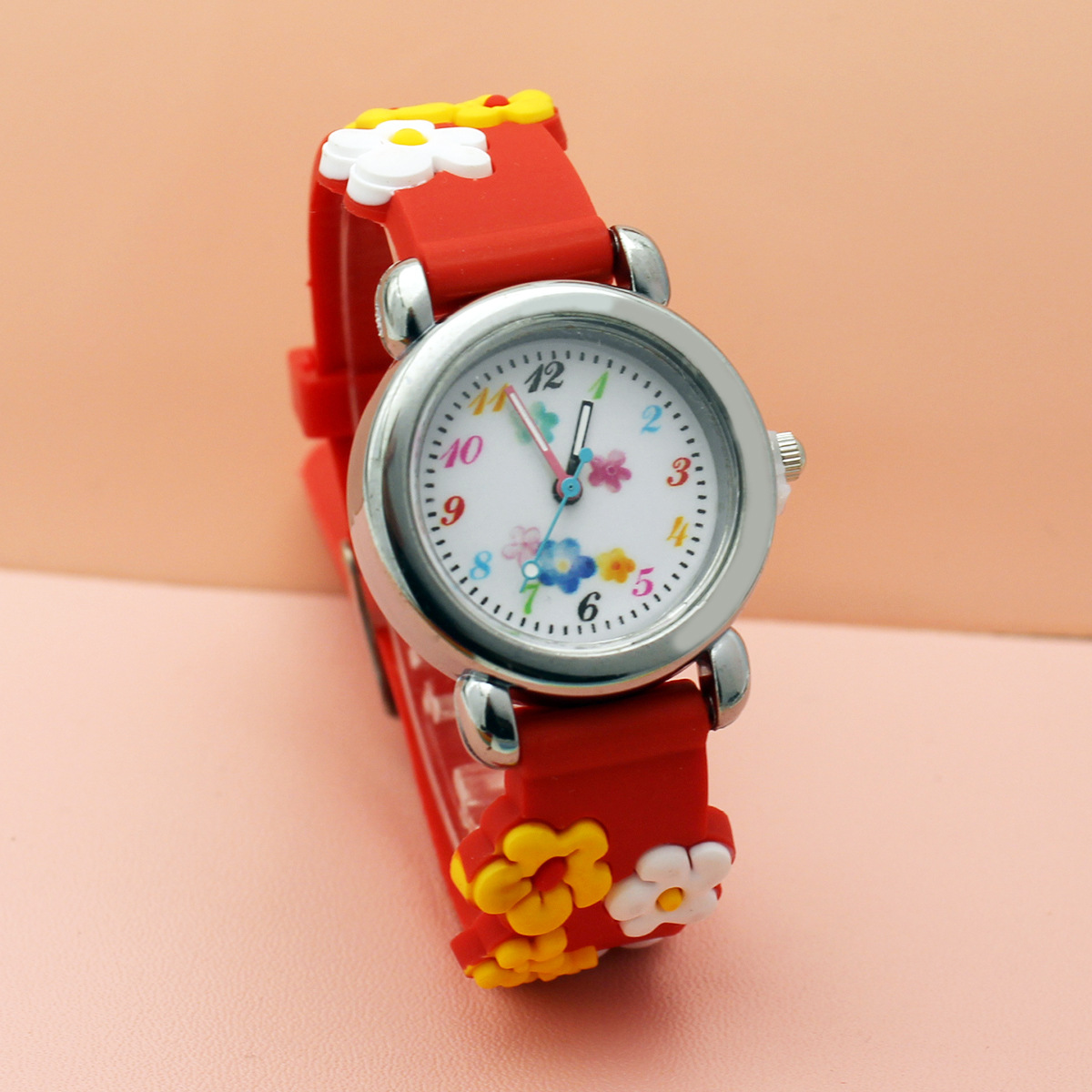 Cute Flowers Primary School Kindergarten Watch Cartoon Girl Children's Watch Cute Children's Cartoon Watch Toddler