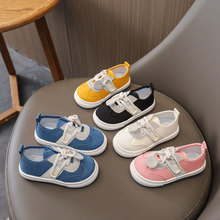 童帆布鞋2023新款小童软底布鞋韩版一脚蹬男女童帆布鞋厂家