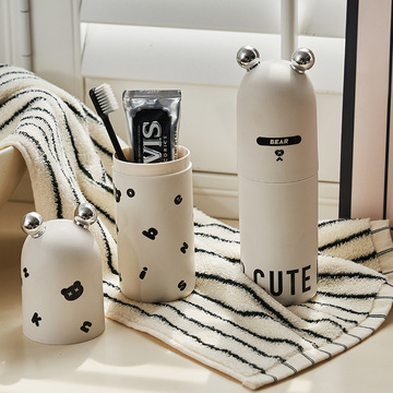 可爱旅行洗漱杯套装便携式刷牙杯漱口杯子情侣牙具牙膏牙刷收纳盒