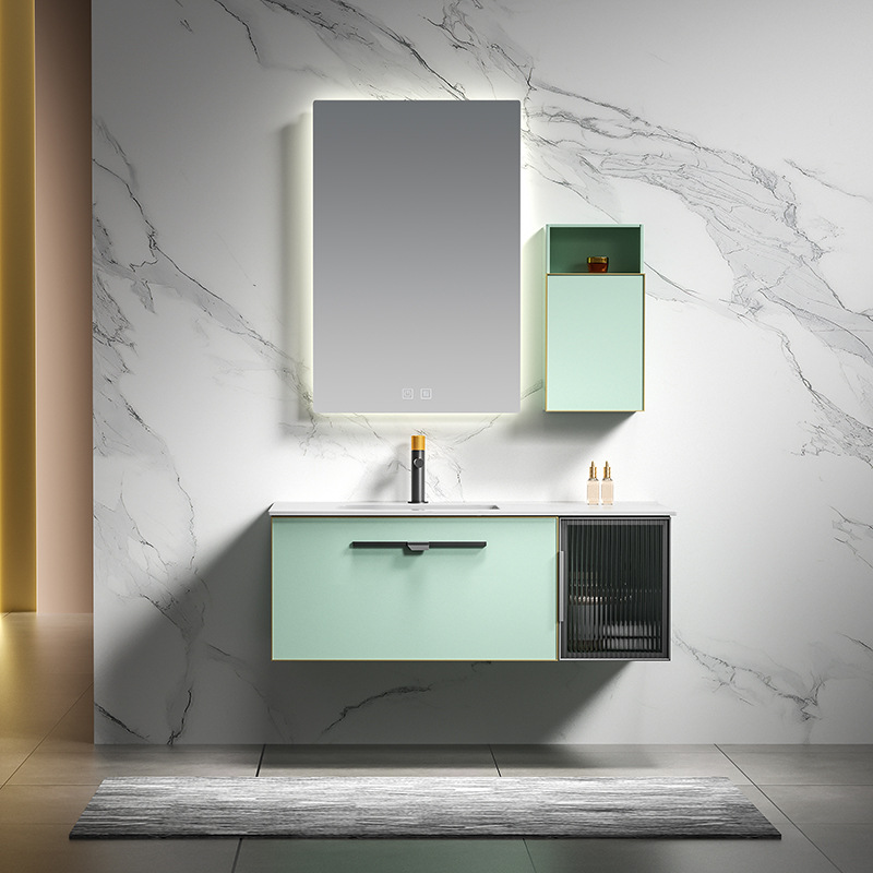 岩板浴室柜组合不锈钢蜂窝板柜体智能现代简约卫浴洗手台盆柜组合