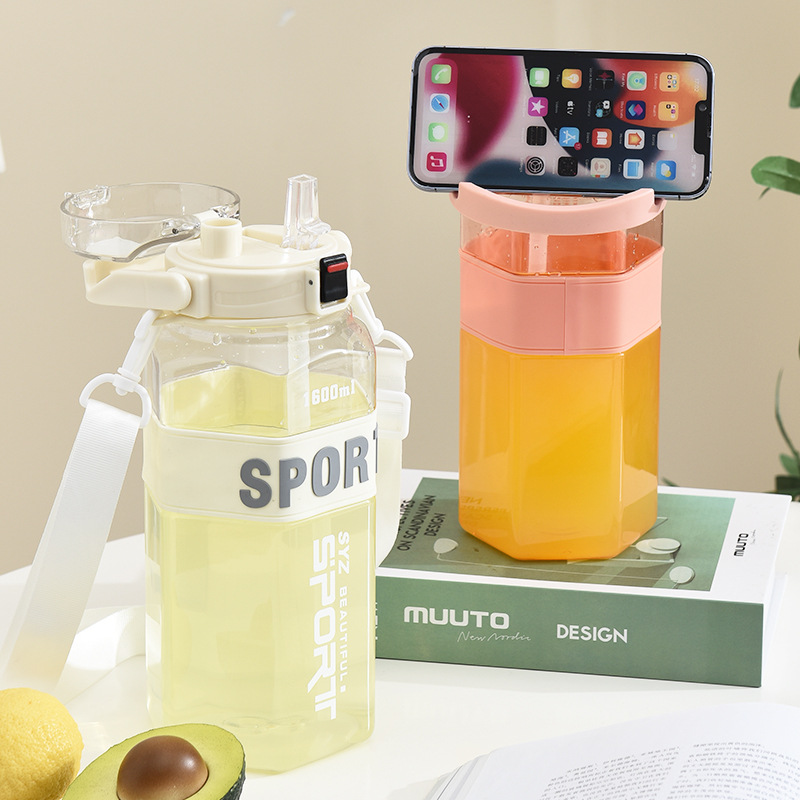 Y96 Water Cup Girls' Plastic High Temperature Resistant Men's Sports Cup Drop-Resistant Straw Portable PC Student Minimalist Tumbler
