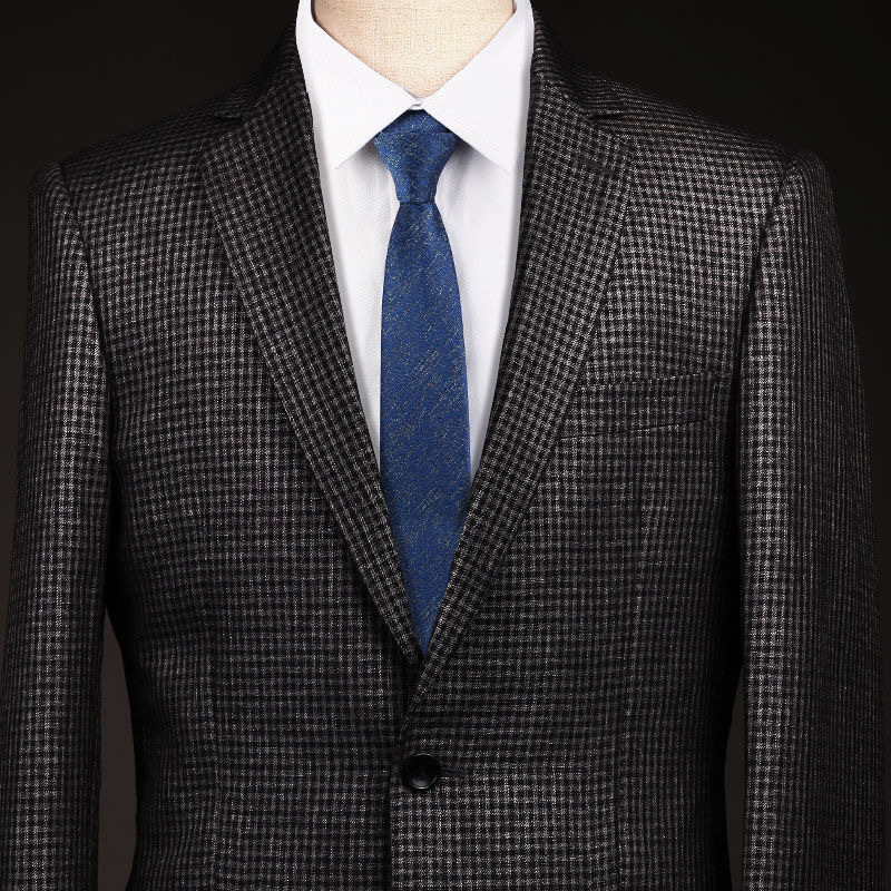 宽窄适中领带男士7cm休闲职业正装西服配饰色织提花领带工厂