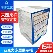 供应亚克力展示柜色谱柱展示柜多层抽屉陈列架抗压防尘透明展示架