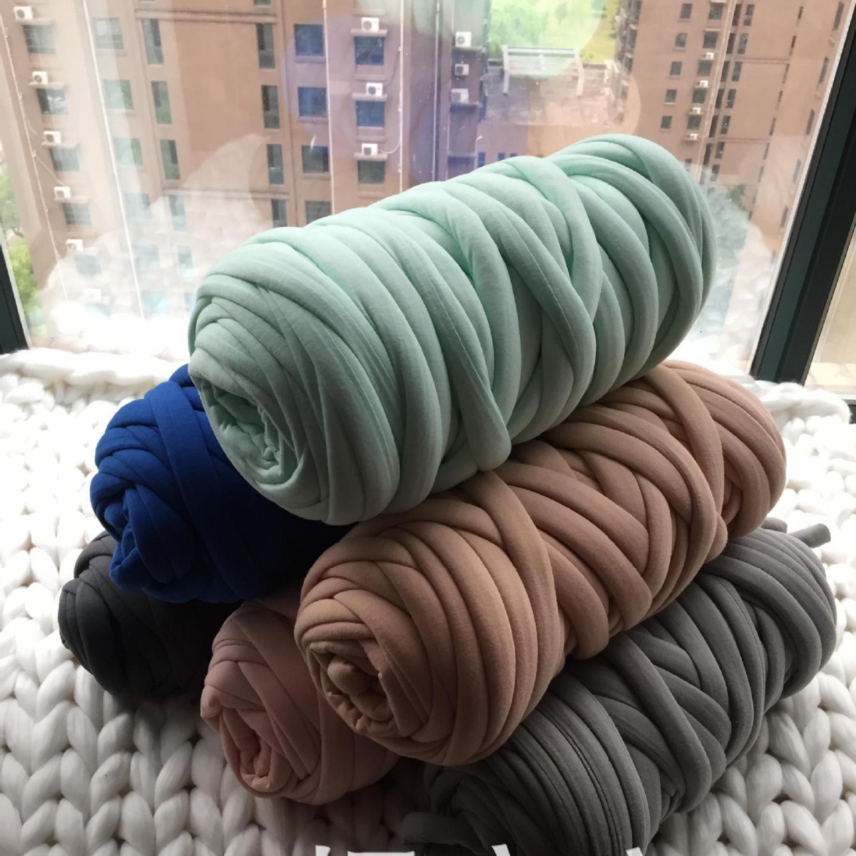 Ohhio New Ins Filling Core Cotton Machine Washable Washable Lint-Free Hand-Woven Blanket Coarse Yarn Cotton Thread