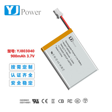 yj803040-900mah 聚合物锂电池蓝牙音箱无线鼠标键盘可充电电池