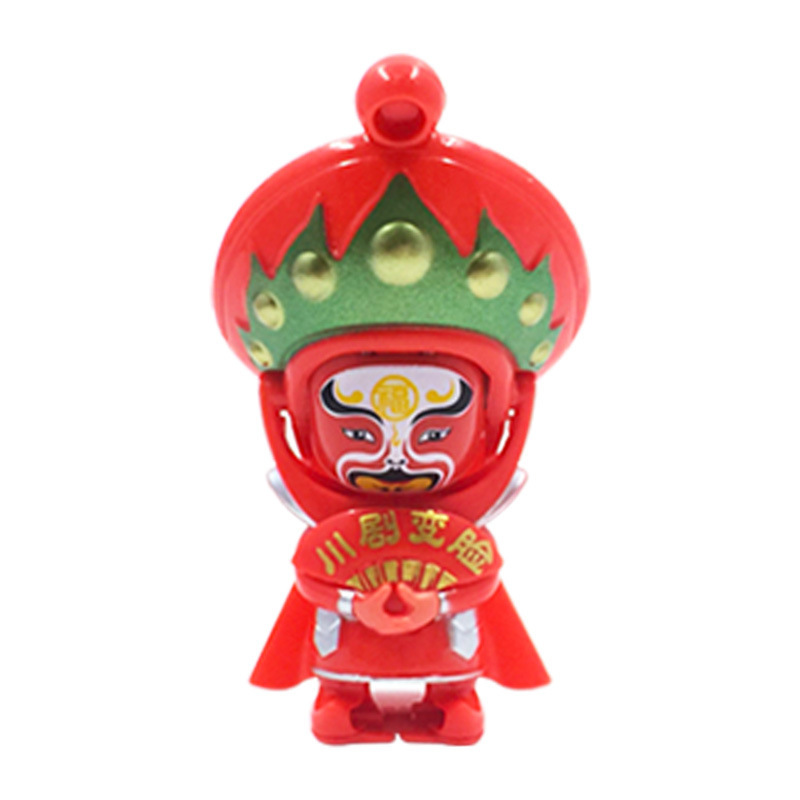 Hot Sale Chinese Sichuan Opera Face Changing Doll Peking Opera Facial Makeup Doll Children Cartoon Doll Key Expression Pendant Toy