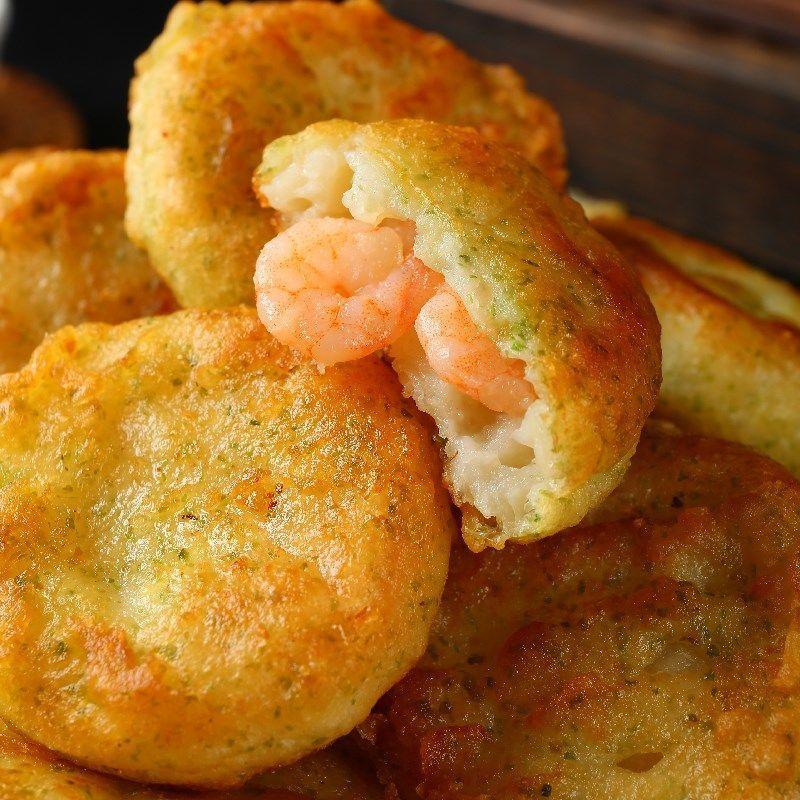 虾饼鱼香海苔鳕鱼油炸半成品小吃品质冷冻虾仁饼营养早餐工厂批发