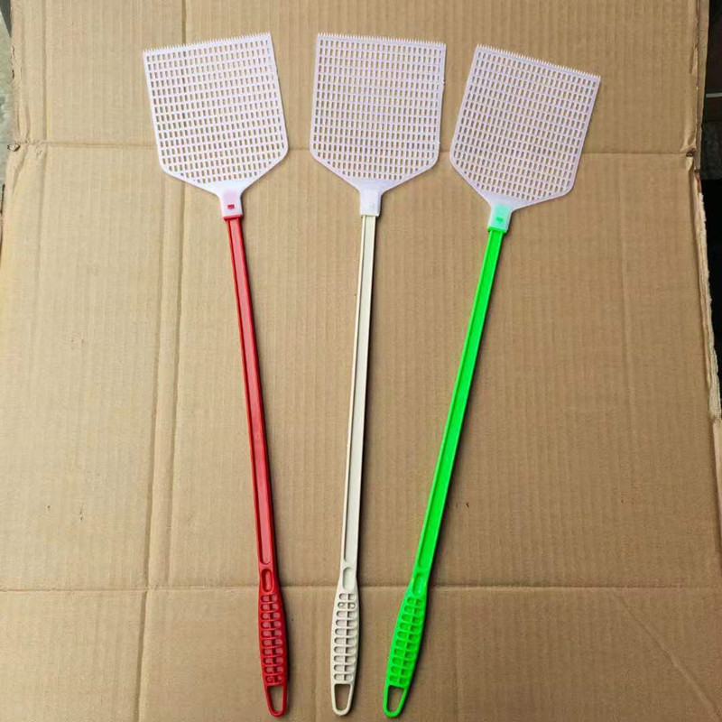 厂家塑料苍蝇拍 家用长柄手动打蚊子灭苍蝇器 老式苍蝇拍批发