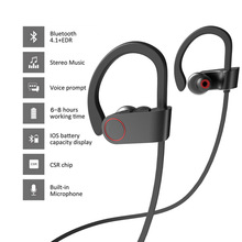 U8蓝牙耳机挂耳式立体声跑步运动降噪5.0无线耳机跨境外贸英文