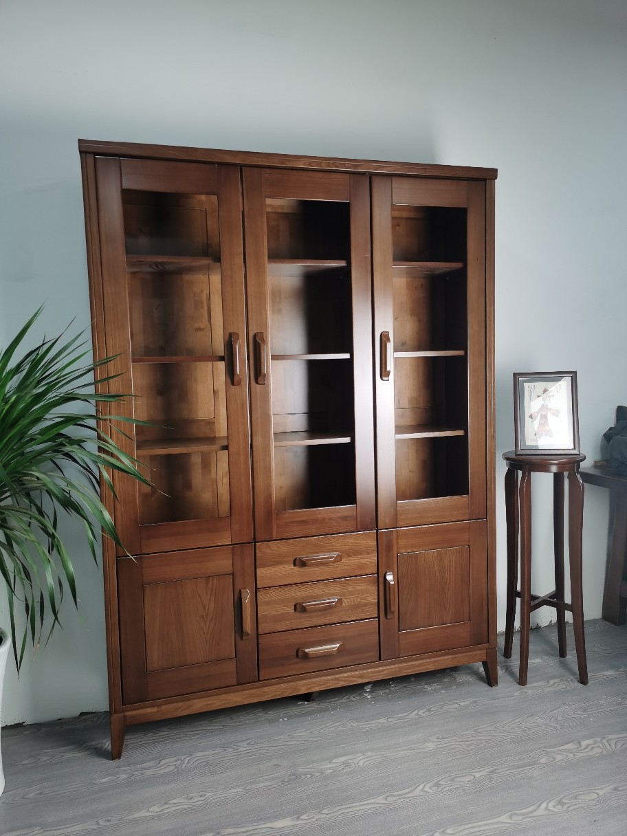 俄罗斯榆木书柜水曲柳书柜