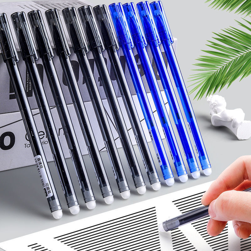 可擦笔可擦中性笔热敏可擦中性笔摩擦魔力可擦笔芯替芯晶蓝色黑色