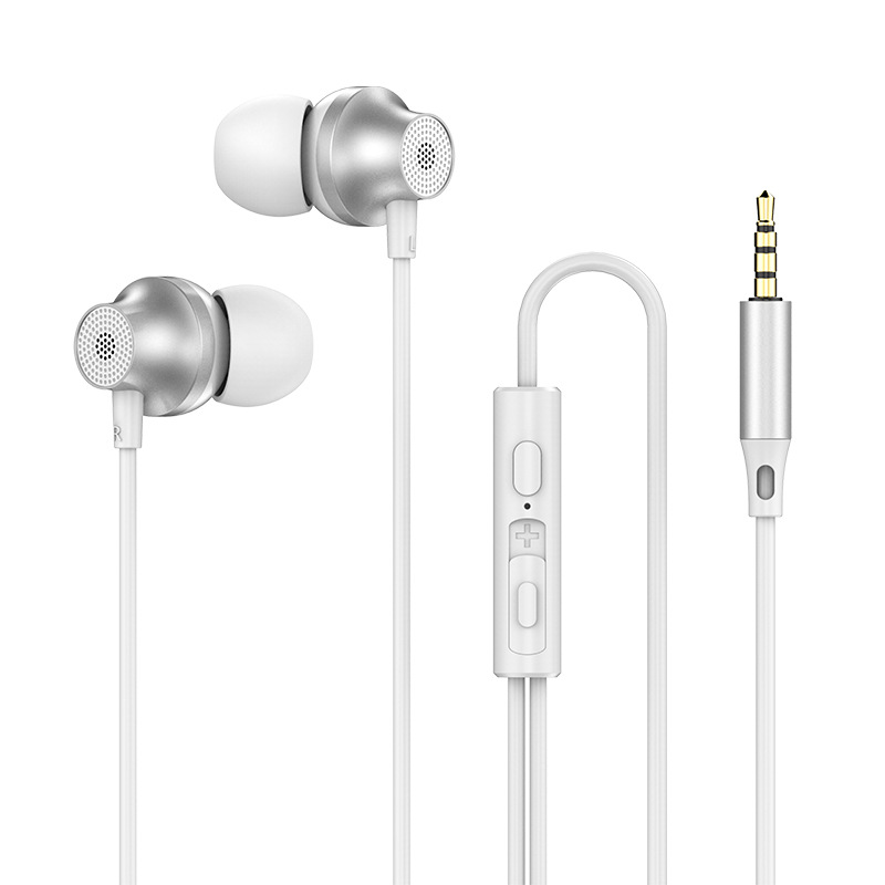 2022 New Arrival in-Ear Wired 3.5mm round Mouth Type-C Flat Mouth Earphone Metal Extra Bass Earbuds Wholesale