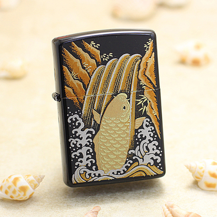 zippo打火机116789本金莳绘锦鲤鱼海洋生物系列