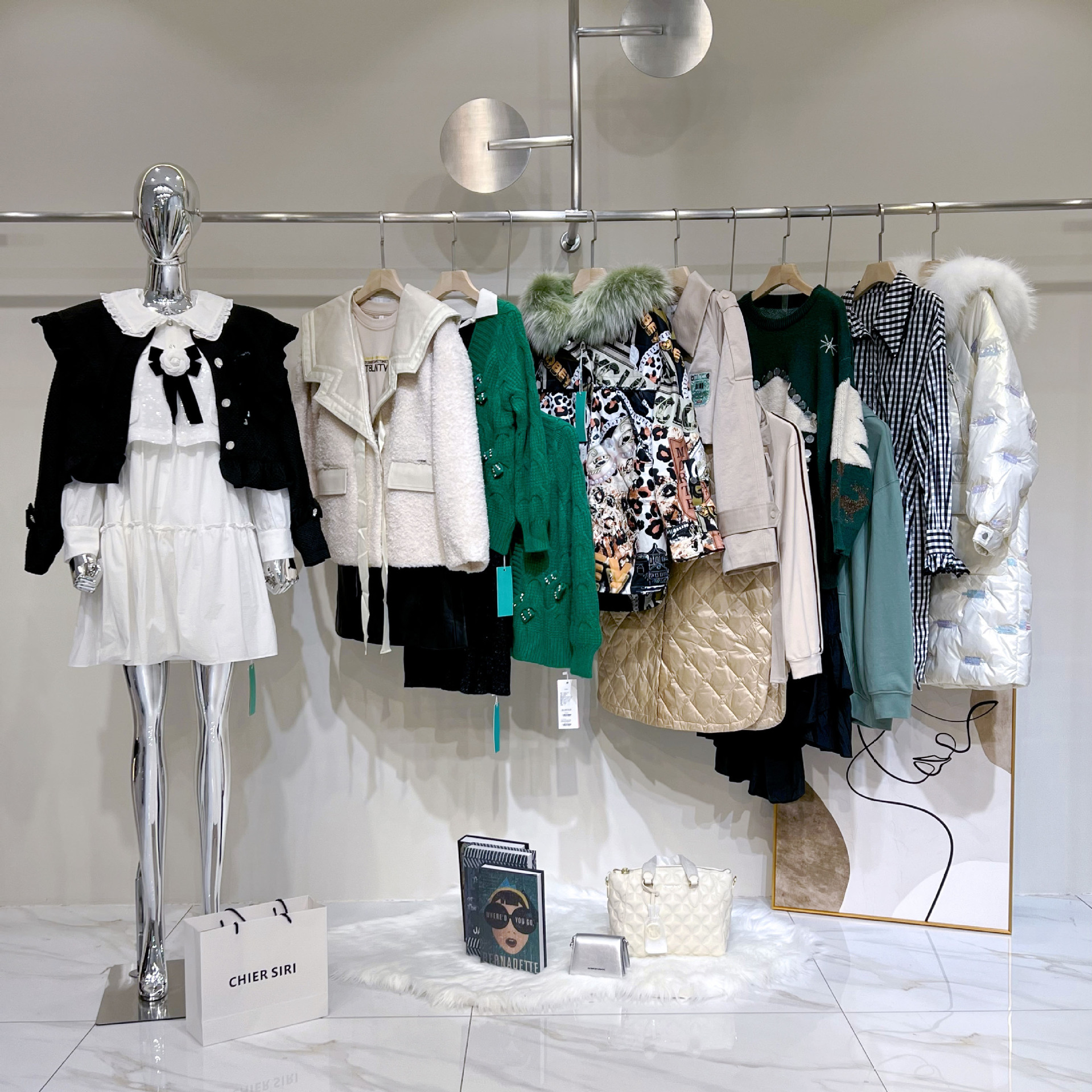 23年冬马克华菲女装品牌折扣撤柜直播实体一手货源走份批发派克服