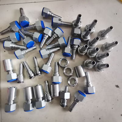 永华伊顿标准高压胶管接头 扣压式液压油管接头 不锈钢胶管接头