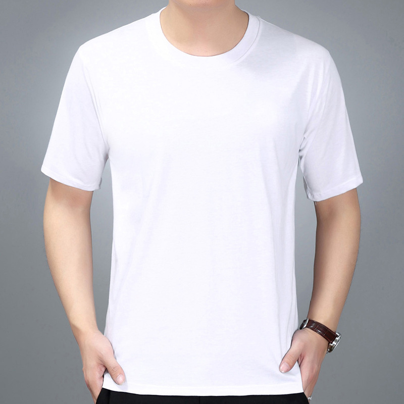 自产销32支纯棉汗布老头汗衫中老年男士短袖圆领老式宽松肥大背心