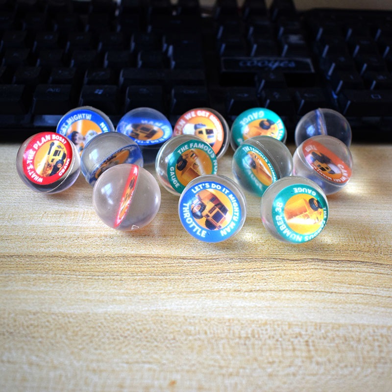 32号30mm透明弹力球投币扭蛋机游戏水晶弹跳橡胶球儿童玩具跨境