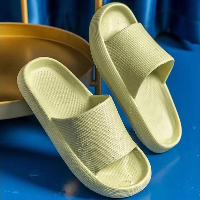 Summer Simplicity Slip-on Slippers for Women Home Non-Slip Bathroom Bath Couple Thick Bottom Home Men's Sandals Eva