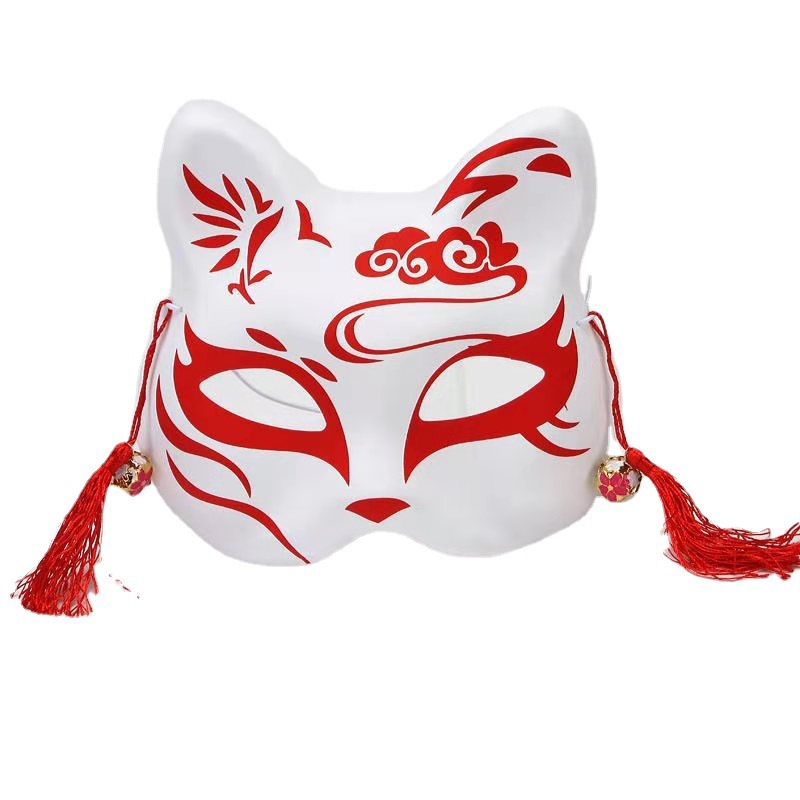New Luminous Two-Faced Cat Fox Mask TikTok Japanese Fox Fairy Mask Stall Scenic Spot Light Fox Mask Female