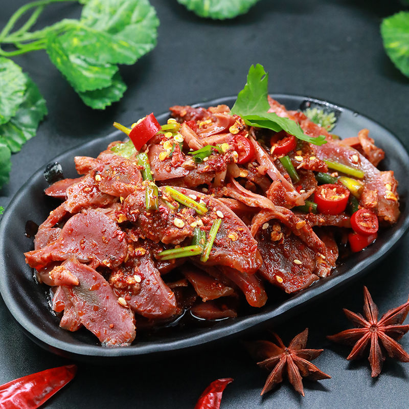 麻辣鸭胗鸭肫熟食凉菜即食香辣味凉拌菜酒店饭店用半成品食材冷菜