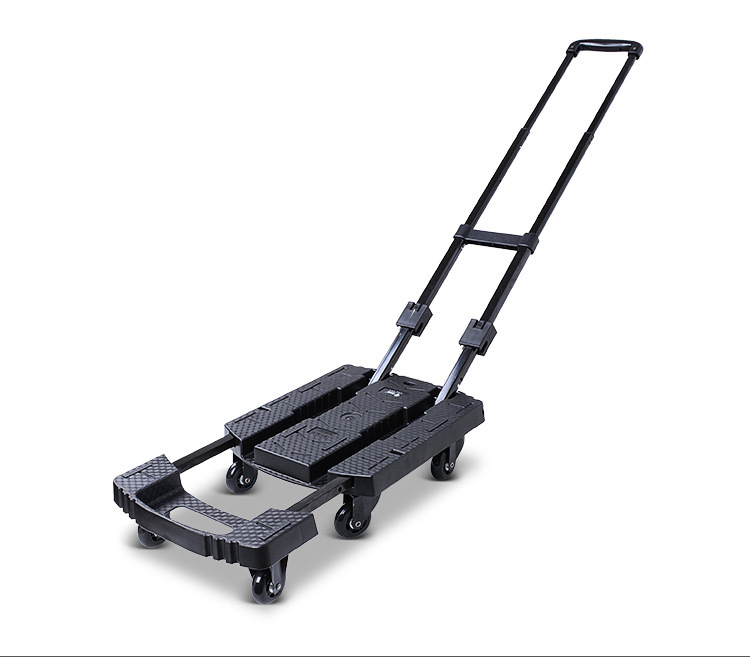 购物车六轮手拉车折叠手推车拉杆小推车便携拉货行李车万向轮拖车