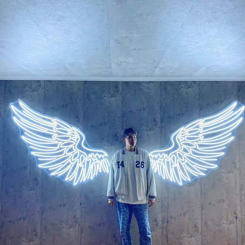 led分离式霓虹灯发光字烧烤酒吧清吧霓虹灯网红墙外贸工厂