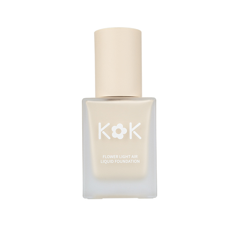 Kok Flower Air Liquid Foundation Oil Milk Skin Light Feeling Transparent Moisturizing Waterproof and Oil Controlling Repair Face Concealer Makeup Primer Moisturizing