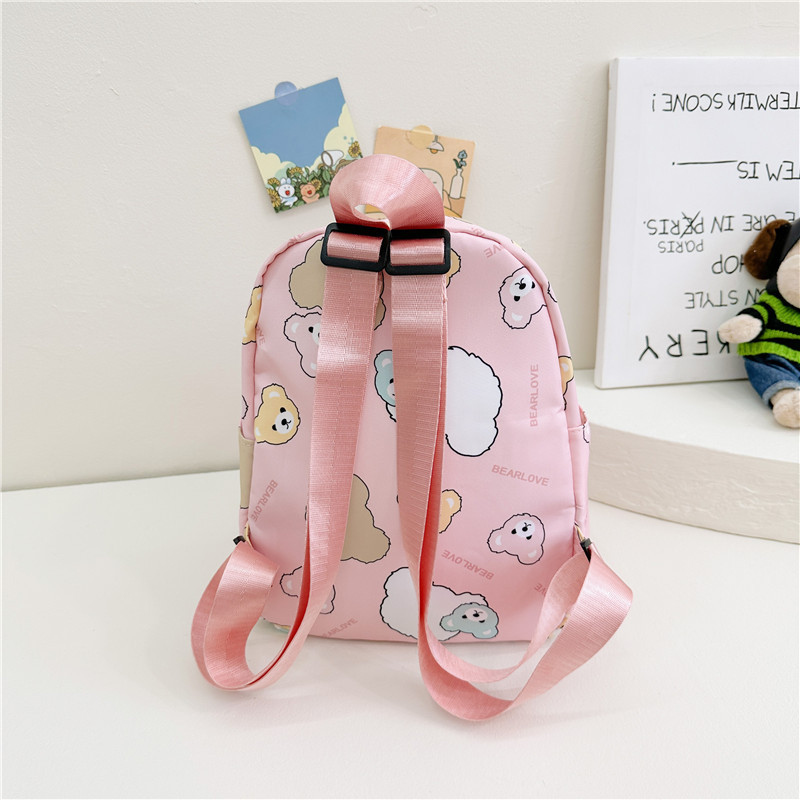 New Children's Backpack Cartoon Kindergarten Backpack Cute Bear Printed Boys and Girls Lightweight Backpack Tide Wholesale